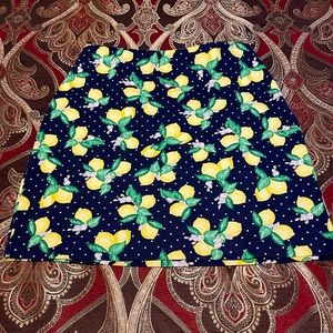 Talbots lemon print skirt